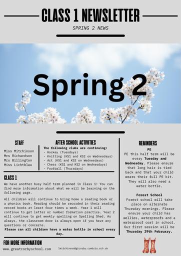 C1 Spring 2 Newsletter