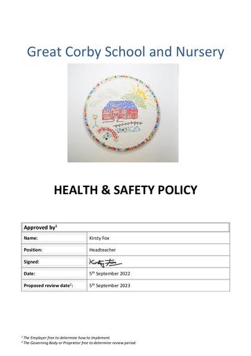 Health and Safety Policy Rev Sept 2022